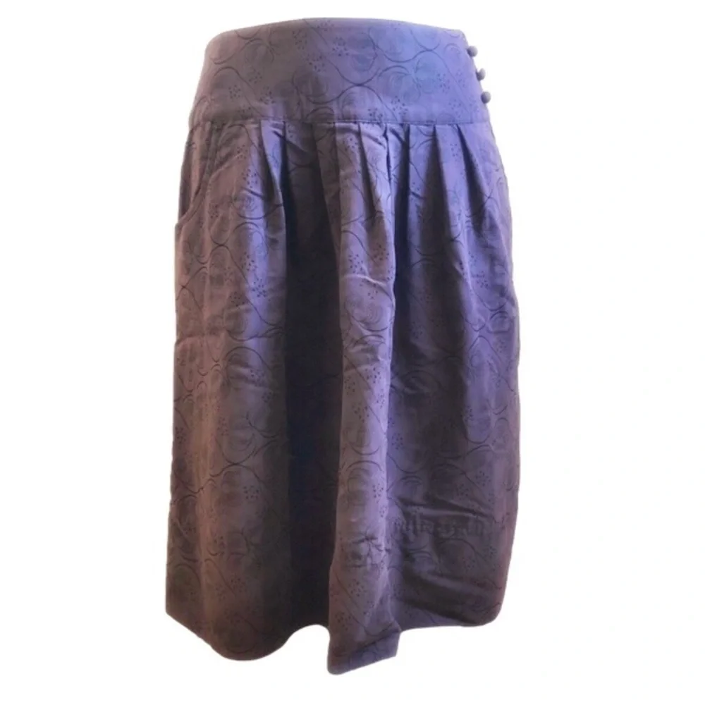 Purple midi skirt with pockets size 6 - Picture 1 of 8